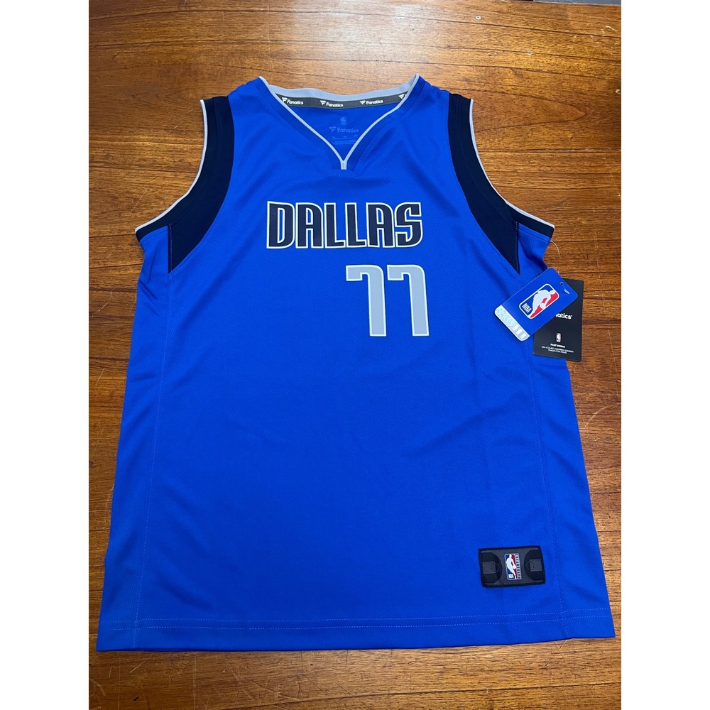 Luka Doncic Dallas Mavericks Fanatics NBA Jersey Blue XL 77 Kids Fast Break